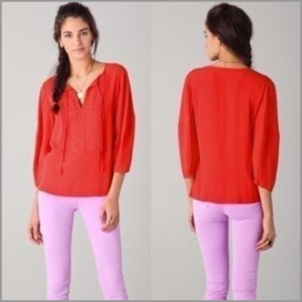 Diane Von Furstenberg‎ Iliana Embellished blouse Sz. 2
